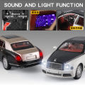 Diecast 1:24 Scale Bentley Mulsanne Alloy Model Car Collection Vehicle Simulation Sound & Light Metal Toy Car Toy For Kids . 