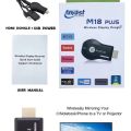 Anycast M18 plus fw.2020 HDMI WiFi display HDTV connect mobile to TV m18plus. 
