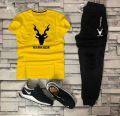 Tracksuit  yellow & Black summer printed Tracksuit for men summer new collection track suit for men & Boys -Soft and comfortable fabric Tshirts & Trouser printed Tracksuit. 