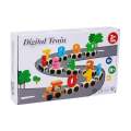 Wooden Magnetic Digital Train Dragging Building Blocks Toy Car Magnet Game Magnetic Game for Kids. 