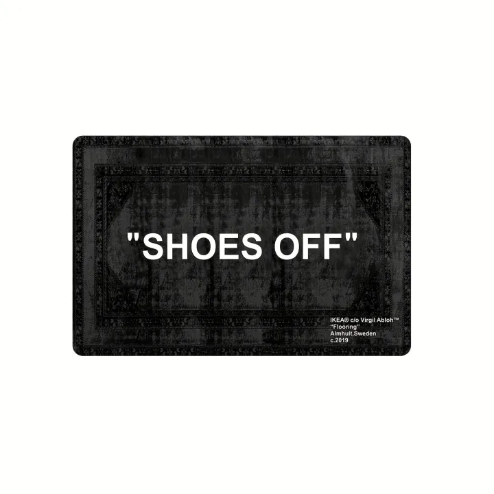 VIKAMA%20Minimalist%20Carpet%20%E2%80%9CSHOES%20OFF%E2%80%9D%20Black%20Stain-Resistant%20Rug%20Doormat%20Welcome%20Mat%20Rug%20For%20Bedroom%20Carpet%20For%20Live%20Room%20Home%20Dec%20-%20Image%203