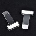 2pcs Transparent Car Vehicle Parking Ticket Receipt Permit Card Holder Clip Sticker Windscreen Plastic Universal Car Accessories. 