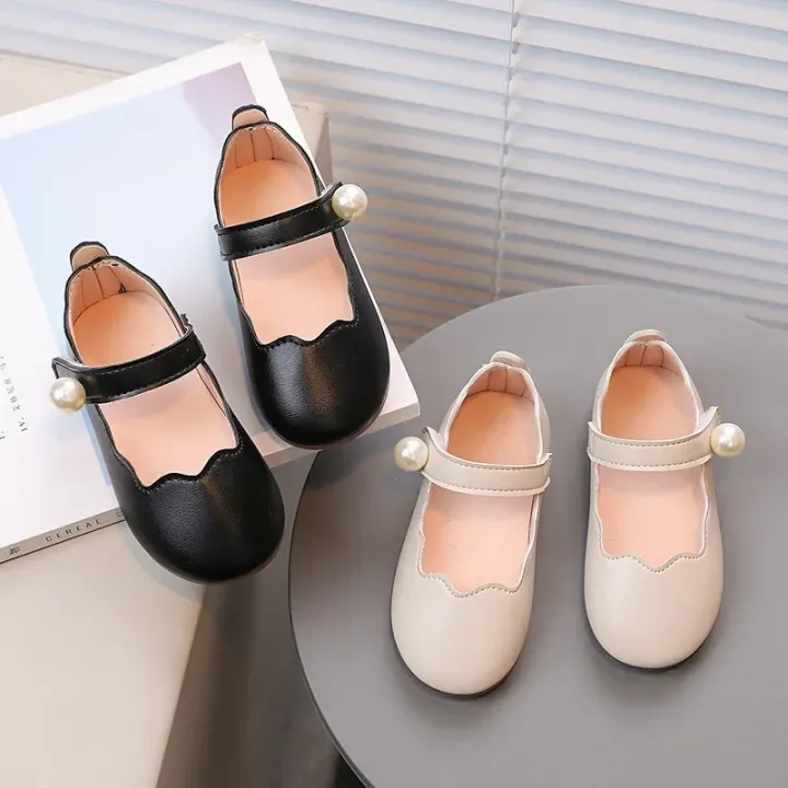 Girls%20Leather%20Shoes%20for%20Party%20Wedding%20Solid%20Color%20Kids%20Princess%20Shoes%20with%20Big%20Pearl%20Round-toe%20Children%20Shallow%20Moccasin%20Shoes%20-%20Image%203