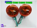 Suzuki ts100 ts100c ts100n turn signal LH & RH set (2 pcs) # front-back turn signal (orange light cover) left-right 1 set (2 pcs). 