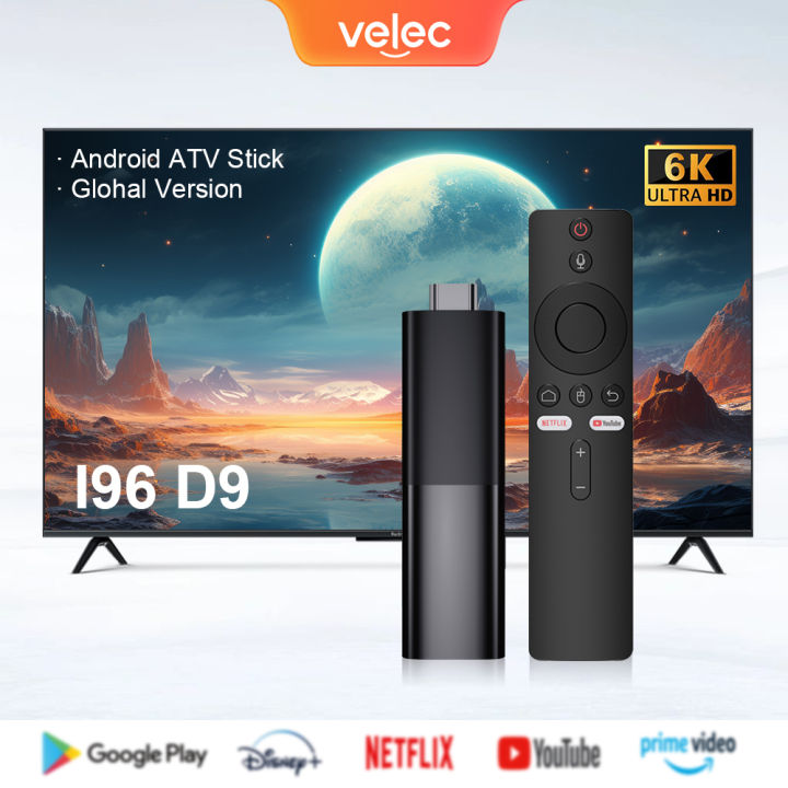 Velec Android 12 Smart Stick 8K Streaming Media Player with Voice Remote Support Netflix YouTube Allwinner H616 for HD TV