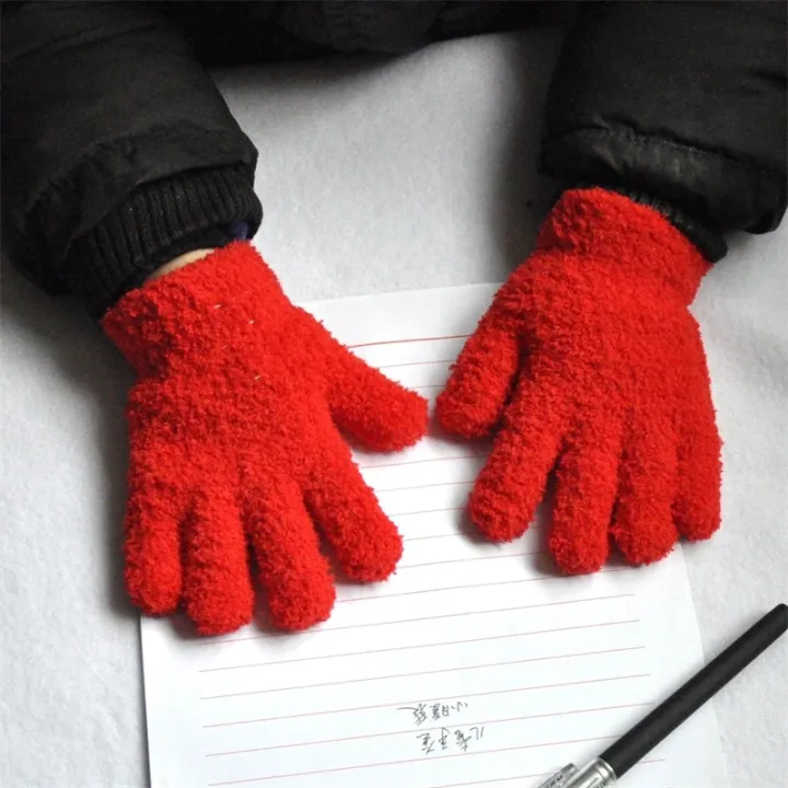 New%201-4Y%20Kids%20Gloves%20Winter%20Baby%20Plush%20Coral%20Gloves%20Toddler%20Full%20Fingers%20Cute%20Mittens%20Warm%20Windproof%20Glove%20For%20Boys%20Girls%20-%20Image%206