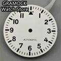 GRAMOCK 29mm Watch Dial White Black Blue Green Dial Green Luminous Fit NH35 NH36 ETA2824 2836 Mingzhu DG Miyota PT5000 Movement. 