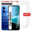 3Pcs Ultra Clear Tempered Glass for Redmi 15C 15 14C 14R 13C 12C Screen Protector for Redmi Note 14 5G 13 12 11 Pro 14S 12S 11S. 
