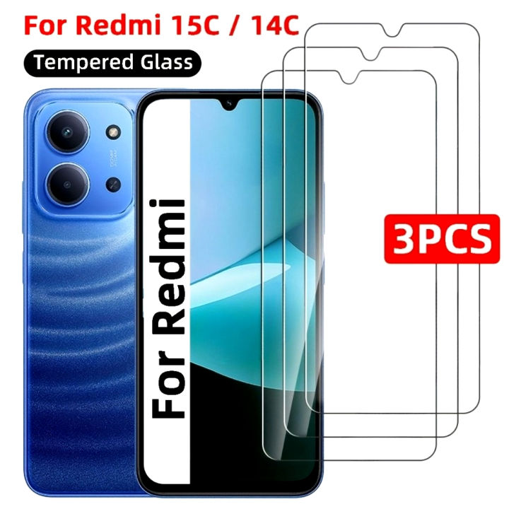 3Pcs Ultra Clear Tempered Glass for Redmi 15C 15 14C 14R 13C 12C Screen Protector for Redmi Note 14 5G 13 12 11 Pro 14S 12S 11S