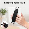 Universal PU Leather Hand Strap Anti-slip Secure Holder with Buckle for Kindle Kobo EReader Tablet Stand. 