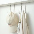 201 Stainless Steel Hook Free Punching Double S-Shape Hook Kitchen Bathroom Cabinet Door Back Type Coat Towel Storage Hanger. 