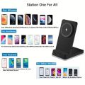 Magnetic Fast Charging Station 15W Wireless Charger Desktop Fold Smart Phone Holder Charge For Magsafe iPhone 16 15 14 13 12 Pro.