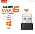 COMFAST Mini USB WIFI6 Adapter Network Card WI-FI Dongle 2.4GHz 802.11AX Signal Reception for PC Laptop Win 7/10/11 Free WI-FI4 Drive.