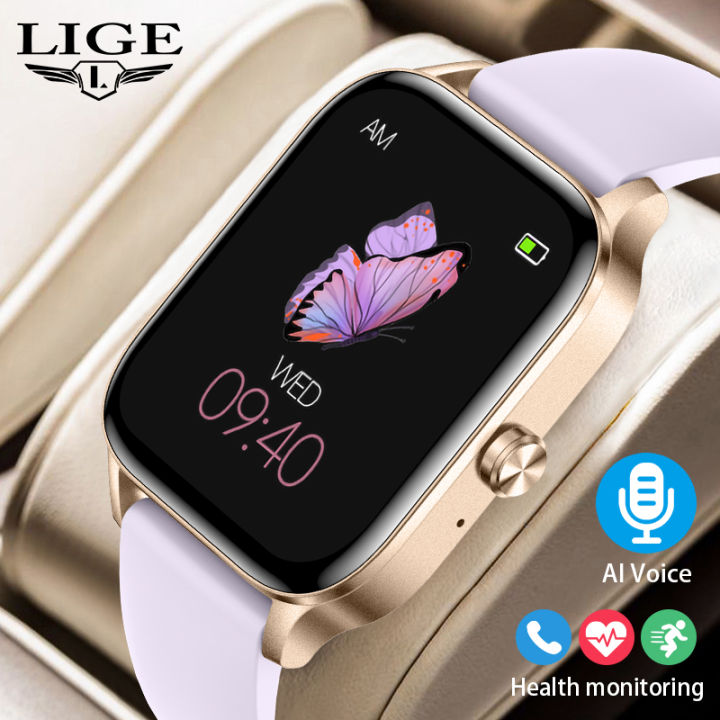 LIGE 2026 New Fitness Waterproof Health Heart Rate Smart Watch for Android iOS Bluetooth Call Men Smart Watches Women Wristwatch