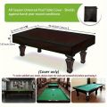 Pool Table Cover, Specially Designed for 7/8/9 Inch Pool Table, Billiard Ball Dust Cover Black Silver. 