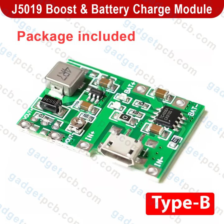 J5019 DC-DC Step Up Boost Converter Adjustable UPS Input 5V-8V Output 4.2V-27V 2A Boost Converter Adapters TP4056 5V 1A Module 3.7V 18650 AAA AA Battery Charger