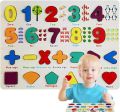 Best Quality Wooden Number  Puzzles with Pictures for Children, Educational Learning Puzzle Board Toy (Multi-colour) Wood puzzles for Toddlers, Learning Puzzles Toys for Preschool Year Old Birthday S Numbers Board. 