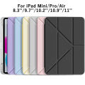 3+Y-fold Flip Clear Cover For iPad 10th 11th Gen 2025 7/8/9 10.2'' Start Case For Air 4 5 6 7 11 For Air 2 9.7 Pro 11 Mini 6 7.