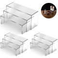 3/6/9Pcs Acrylic Display Stand Blind Box Storage Shelf U Shape Lightweight Cupcake Holder Dessert Display Jewelry Display Riser.