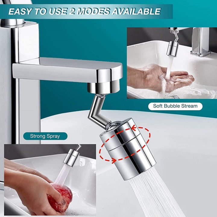 720%20Rotatable%20Tap%20Aerator%20Splash-proof%20Faucet%20Sprayer%20Head%20Water%20Saving%20Plastic%20Splash%20Tap%20Head%20Wash%20Basin%20Tap%20Extender%20Adapter%20-%20Image%204