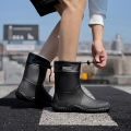 1 Pair of Men's Short Rain Boots, Outdoor Waterproof Shoes for Commuting, Women's Low-Top Lightweight Non-Slip Water Boots, Beach Rain Boots.