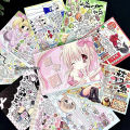 Kawaii Animation Character Stickers Cute Cartoon Japanese Retro Cut Film Sticker Book Scrapbooking DIY Decoration Sticker .