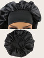 Unisex Head Wrap Elastic Band Bonnet sleep cap Extra Large Satin Silky Bonnet Sleep with Premium Elastic Band.