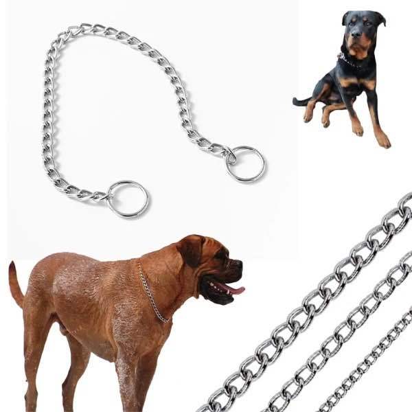 Dog Choke Collar Metal Chain Slip Pet Training Walking Choker