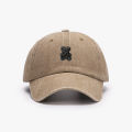 Cute teddy bear baseball cap, retro style, men's and women's adjustable outdoor travel hiking duckbill cap. 