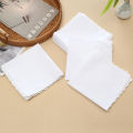 30cm Old-Fashioned Thick Cotton Handkerchief, Unisex Pure White Handkerchief, Outdoor Napkin Pad, Embroidered Printed Handkerchief.