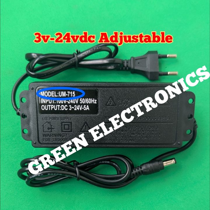 Adjusting Adapter 3v to 24v Adjustable 120W Speed Control Volt Ac/Dc Adjustable Power Adapter Supply Display - Flexible Power Supply Solution For Various Devices