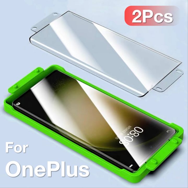 2Pcs For Oneplus 12 11 10 9 8 Pro ACE 3 2 Screen Protector Gadgets Accessories With Install Kit One Plus Not Tempered Glass