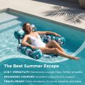 Pool Floats Chairs Adult Inflatable Pool Lounger with Arm & Backrest Water Floating Recliner Water Hammock for Summer Water Fun.
