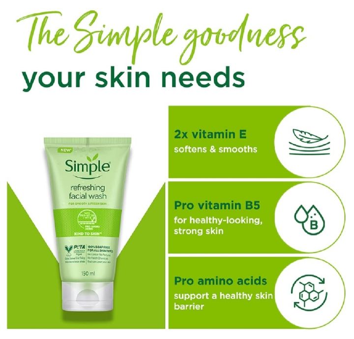 SIMPLE%20Refreshingly%20Facial%20Wash%20150ml%20UK%20-%20Image%202