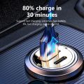 120W Transparent Invisible Pull Ring Car Charger USB Type C Fast Charging QC3.0 PD Phone Charger for iPhone  . 