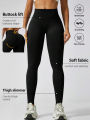 Womens Daily Athletic High Waist Skinny Leggings Tummy Control Hip Lifting Stretch Pants For Yoga Fitness Running Cycling. 