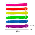 5PCS Colored caterpillar Pull Worm Noodle Fidget Toys Stretch String TPR Rope Anti Stress String Stress Relief Autism Vent Toys. 