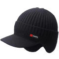 New Winter Men Hat Outdoor Ear Protection Warm Thick Bicycle Knitted Cap Scarf Windproof Visors Baseball Cap Male. 