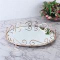 Serving Trays Oval acrylic sheet  Tray Perfume Jewelry Display Dresser Fruit Plate Serving Tray Makeup Storage Organizer Bathroom Kitchen Decoration. 