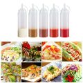 Ketchup BBQ Sauces Olive Oil Bottle Large Squeeze Condiment Bottles with NozzlesDispenser Squeeze Sauce Bottle Kitchen Gadget. 