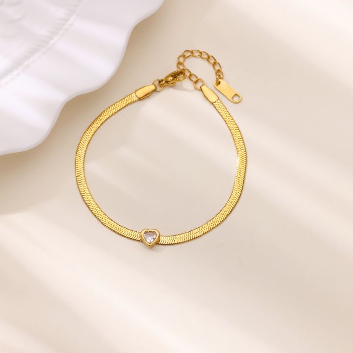 Green%20Zircon%20Heart%20Bracelets%20For%20Women%20Gold%20Color%20Stainless%20Steel%2012%20Birthstone%20Heart%20Bracelet%20Wedding%20Birthday%20Jewelry%20Gift%20-%20Image%202