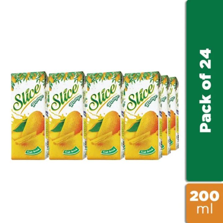Pack Of 24 - 200ML Slice Mango Juice - Slice Mango 200Ml Juice Pack