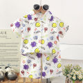 2PS Children's Clothing Set Men/Girls T-shirt + Shorts Summer Cotton Cartoon Casual Boys Sports Suit Children's Children's Cloth. 