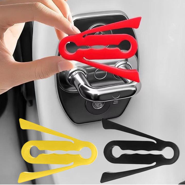 Silicone Car Door Latch Protective Covers 4Pcs/set Shock Absorption door lock buckle pad anti-collision shock absorber pad