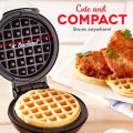Compact 4-Inch Non-Stick 350-Watt Electric Mini Waffle Maker Machine. 