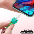 Cute Animal Cable Organizers Cartoon Cable Saver Cover Phone USB Charger Data Cord Protector Phone Holder Accessory. 