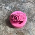3D Round Rose Flowers Soap Mold Cylindrical Silicone Mold Candle Molds Craft Decoration. 