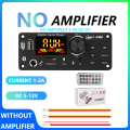 DC 12V Bluetooth 5.0 MP3 WMA WAV APE Decoder Board Hands-free Car Audio Microphone USB TF FM Radio Mp3 Music Player Speaker.