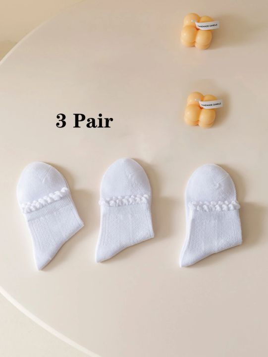 1/2/3%20pairs%20of%20children's%20white%20socks,%20middle%20tube,%20pure%20cotton,%20girls'%20princess,%20spring%20and%20autumn%20thin%20breathable%20white%20socks%20-%20Image%207