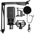 V8s Sound Card with AUTNE HTLCA LCT 240 Condenser Mic for Karaoke, Podcasts, and Recording. 